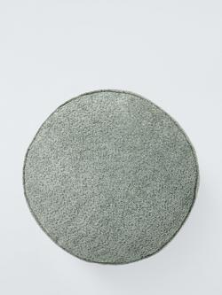 John Lewis Bouclé Beanbag Pouffe - view 2, Sage