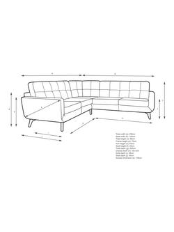 John Lewis Barbican 5+ Seater Corner Leather Sofa, Dark Leg - view 2, Matt Pearl