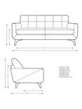 John Lewis Barbican Large 3 Seater Leather Sofa, Dark Leg