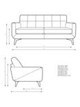 John Lewis Barbican Large 3 Seater Leather Sofa, Dark Leg, Demetra Grey