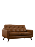 John Lewis Barbican Medium 2 Seater Leather Sofa, Dark Leg