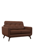 John Lewis Barbican Small 2 Seater Leather Sofa, Dark Leg