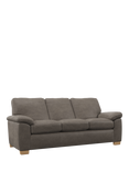 John Lewis Camden Grand 4 Seater Leather Sofa, Light Leg, Demetra Grey