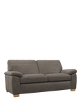 John Lewis Camden Large 3 Seater Leather Sofa, Light Leg