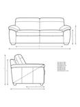 John Lewis Camden Large 3 Seater Leather Sofa, Light Leg