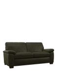 John Lewis Camden Large 3 Seater Leather Sofa, Dark Leg
