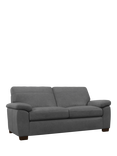 John Lewis Camden Large 3 Seater Leather Sofa, Dark Leg, Vintage Shadow