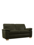 John Lewis Camden Medium 2 Seater Leather Sofa, Light Leg, Demetra Green
