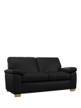 John Lewis Camden Medium 2 Seater Leather Sofa Bed, Light Leg