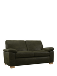 John Lewis Camden Medium 2 Seater Leather Sofa Bed, Light Leg, Demetra Green