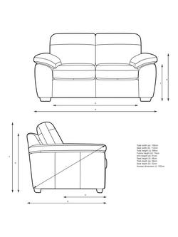 John Lewis Camden Small 2 Seater Leather Sofa, Light Leg - view 2, Demetra Light Tan
