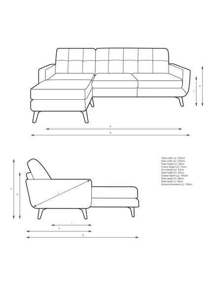 John Lewis Barbican LHF Chaise Leather Sofa, Light Leg - view 2, Premium Caramel