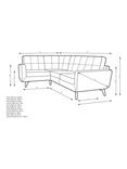 John Lewis Barbican LHF Corner End Leather Sofa, Light Leg