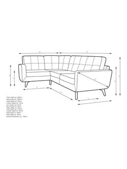 John Lewis Barbican LHF Corner End Leather Sofa, Light Leg - view 2, Demetra Grey
