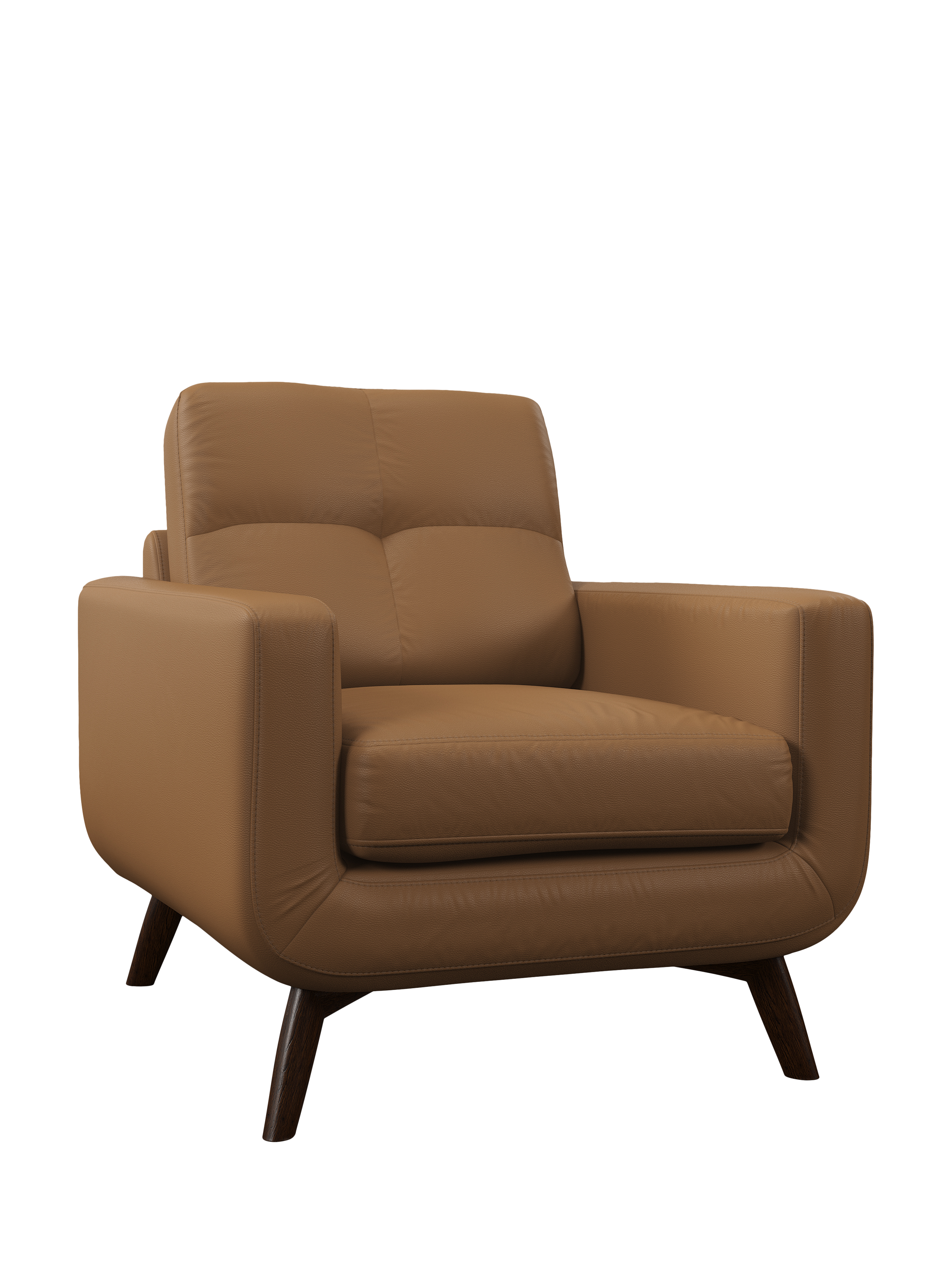 Barbican Range, John Lewis Barbican Leather Armchair, Dark Leg,