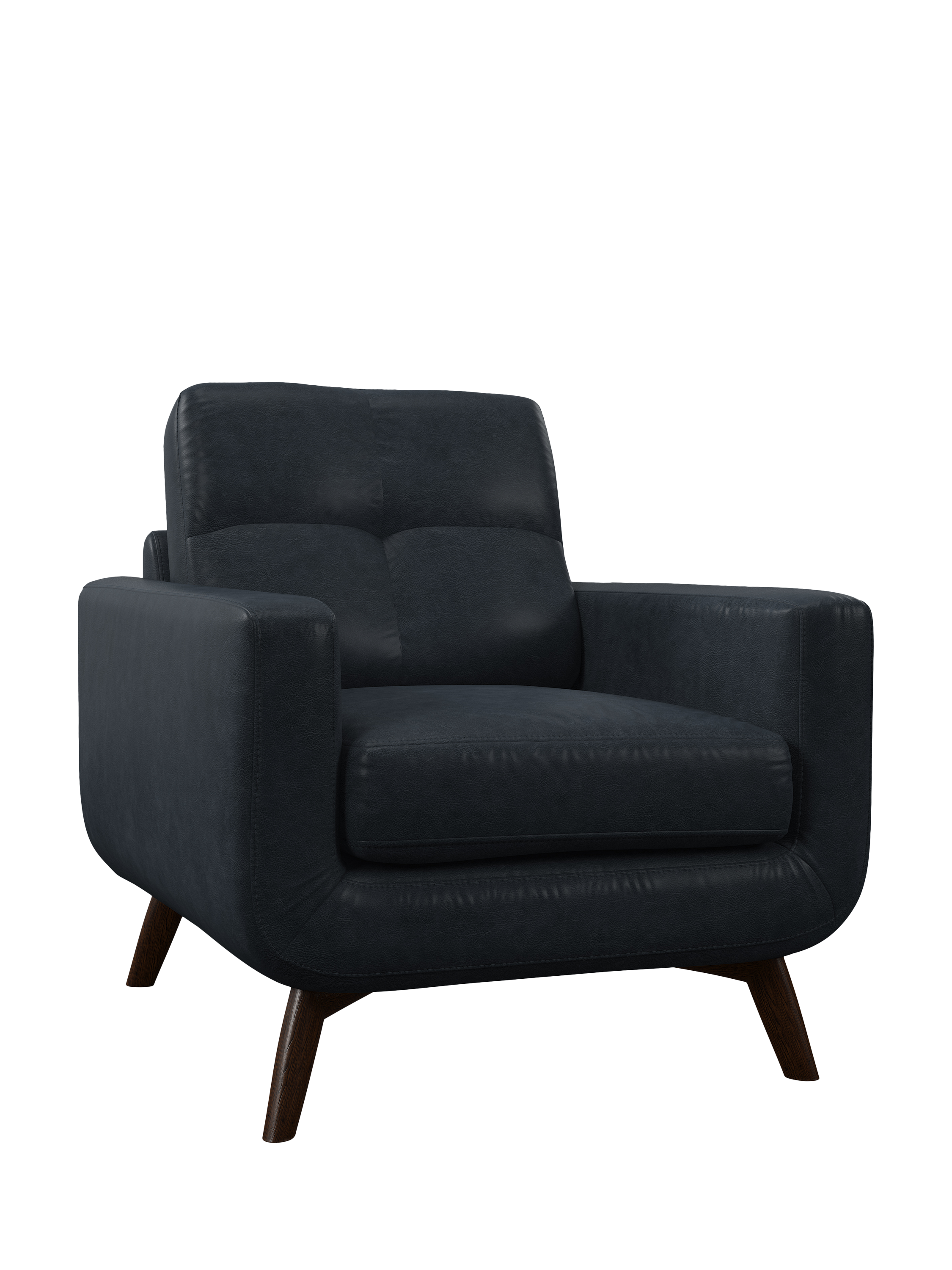 Barbican Range, John Lewis Barbican Leather Armchair, Dark Leg, Vintage Jeans