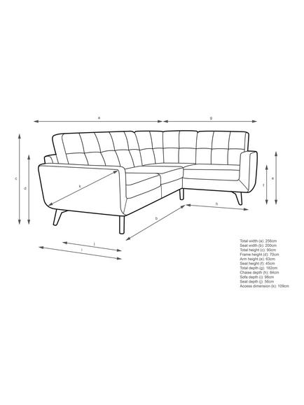 John Lewis Barbican RHF Corner End Leather Sofa, Light Leg - view 2, Matt Black
