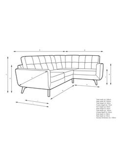 John Lewis Barbican RHF Corner End Leather Sofa, Light Leg - view 2, Matt Pearl