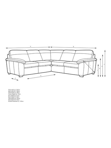 John Lewis Camden 5+ Seater Corner Leather Sofa, Light Leg - view 2, Matt Black