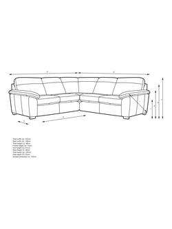 John Lewis Camden 5+ Seater Corner Leather Sofa, Dark Leg - view 2, Matt Chocolate