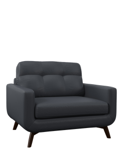 John Lewis Barbican Leather Snuggler, Dark Leg, Navy