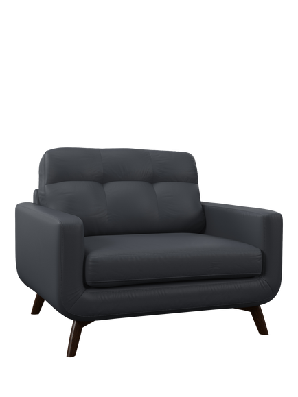 John Lewis Barbican Leather Snuggler, Dark Leg, Navy
