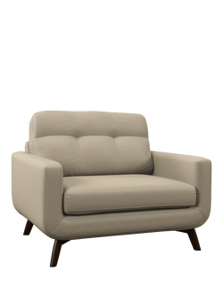 John Lewis Barbican Leather Snuggler, Dark Leg, Pearl