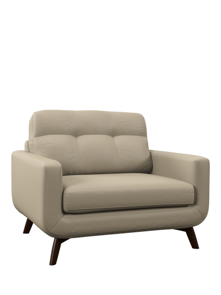 John Lewis Barbican Leather Snuggler, Dark Leg, Pearl