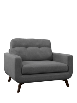 John Lewis Barbican Leather Snuggler, Dark Leg, Shad