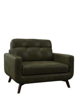 John Lewis Barbican Leather Snuggler, Dark Leg, Green