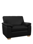 John Lewis Leather Loveseat, Light Leg