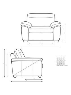 John Lewis Leather Loveseat, Light Leg - view 2, Matt Chocolate