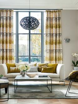 Harlequin Pontia Furnishing Fabric, Ochre/Steel - view 2, Ochre/Steel