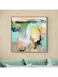 John Lewis Natasha Barnes 'Homeward Bound' Abstract Framed Canvas Print, 106 x 106cm, Green/Multi