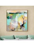 John Lewis Natasha Barnes 'Homeward Bound' Abstract Framed Canvas Print, 104 x 104cm, Green/Multi