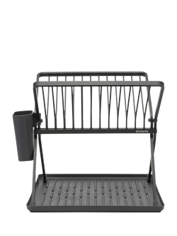 Brabantia SinkSide Foldable Dish Drying Rack, Dark Grey, Dark Grey