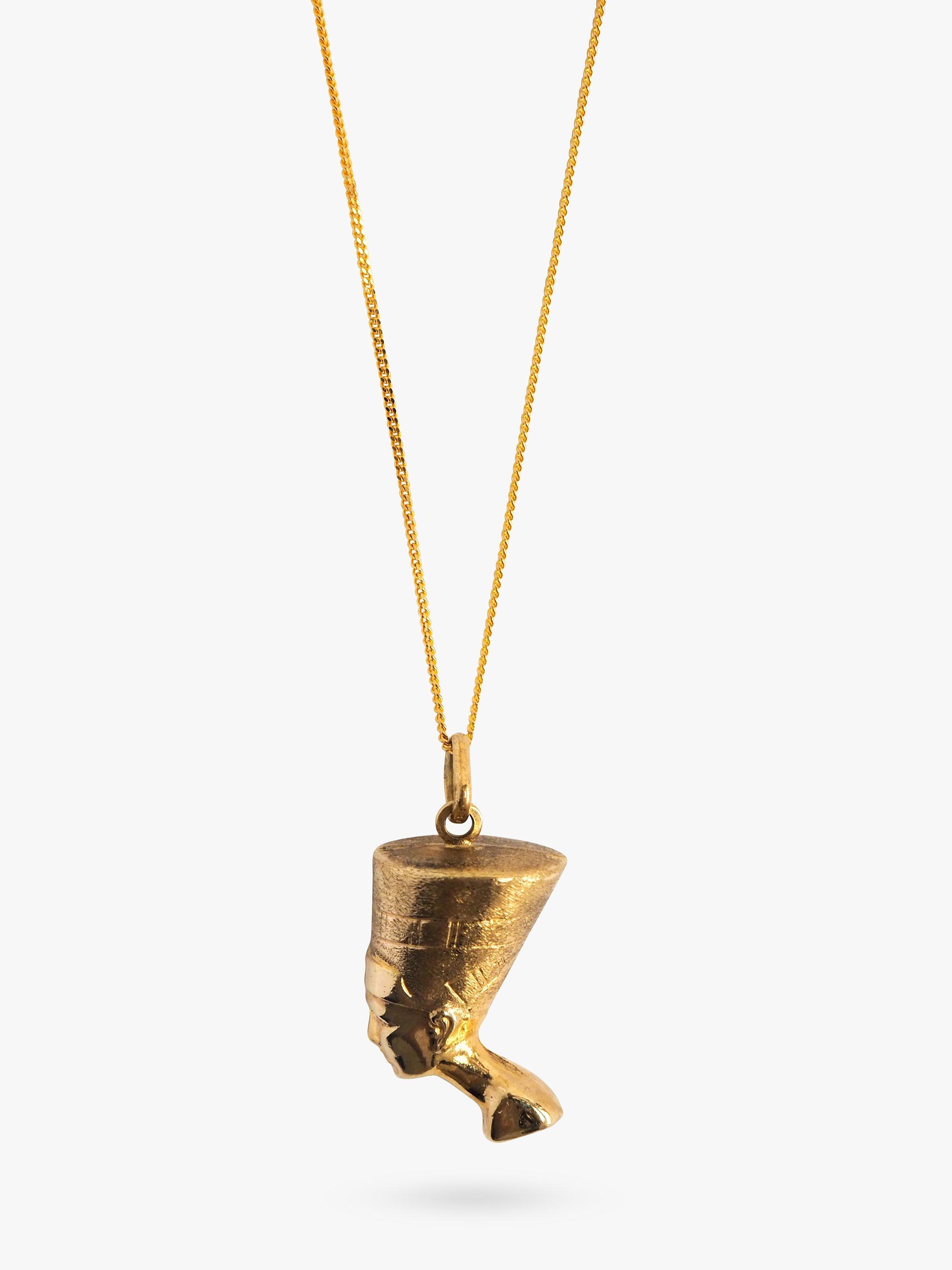 L & T Heirlooms Pre-Loved 9ct Yellow Gold Nefertiti Pendant Necklace, Dated Circa 1990, Gold