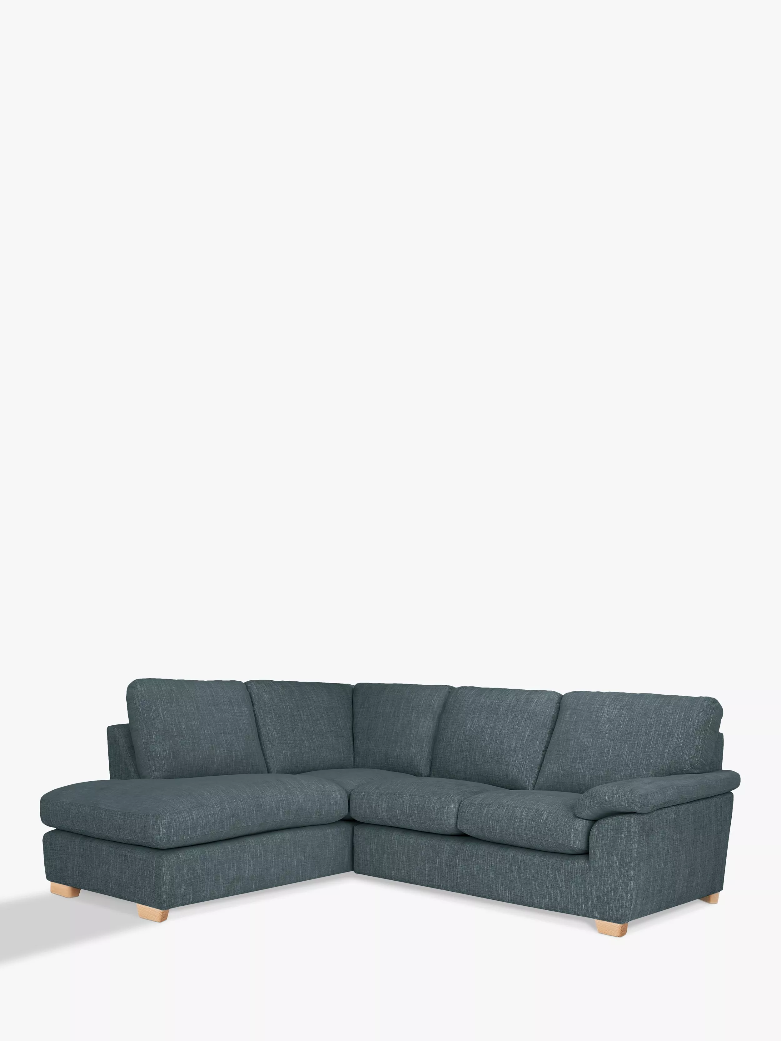 John Lewis Camden 5+ Seater LHF Corner End Chaise Unit, Light Leg