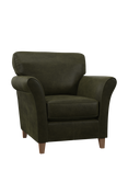 John Lewis Charlotte II Leather Armchair, Light Leg