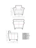 John Lewis Charlotte II Leather Armchair, Light Leg