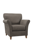 John Lewis Charlotte II Leather Armchair, Light Leg, Demetra Grey