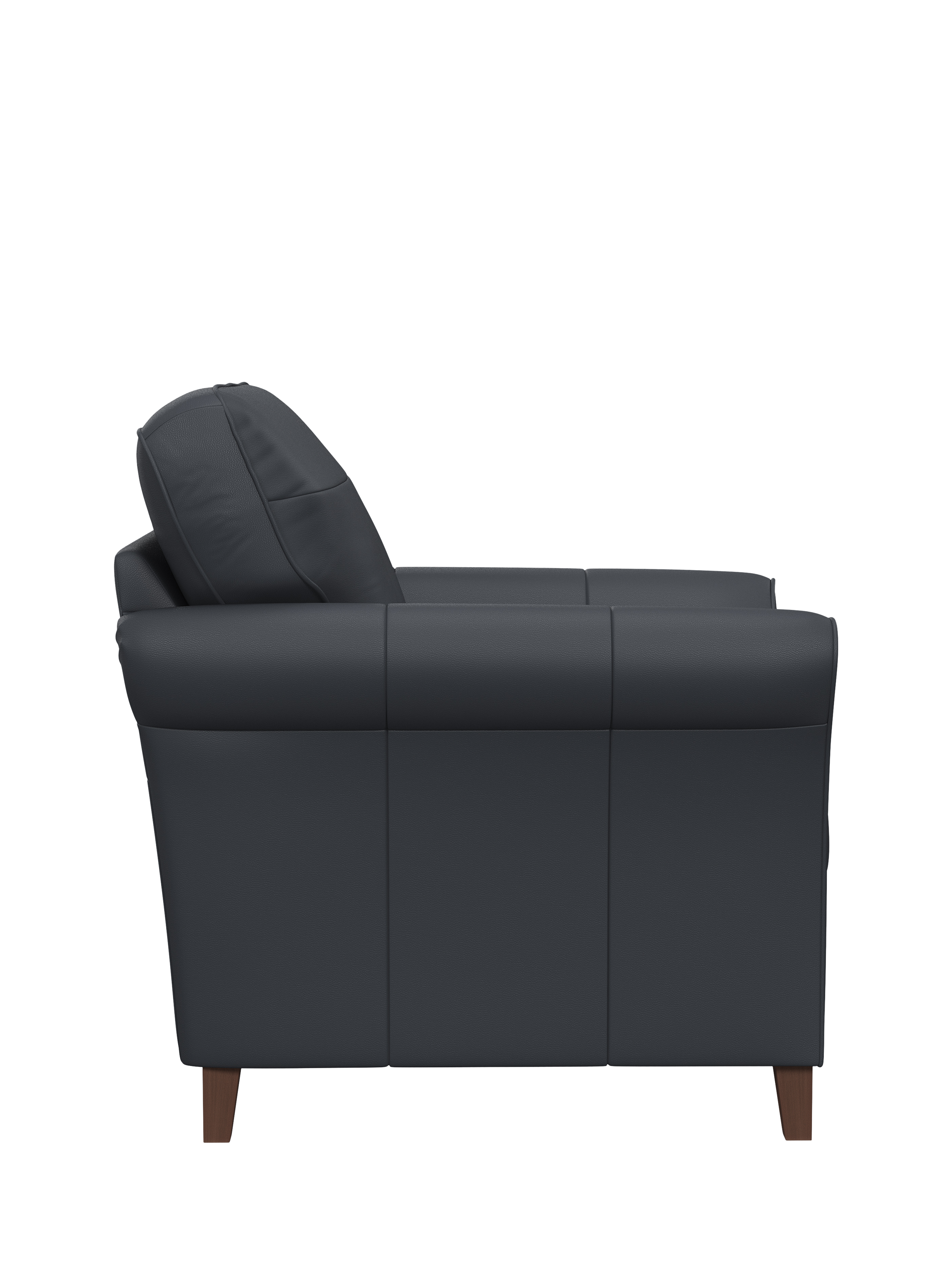 Charlotte II Range, John Lewis Charlotte II Leather Armchair, Dark Leg, Matt Navy