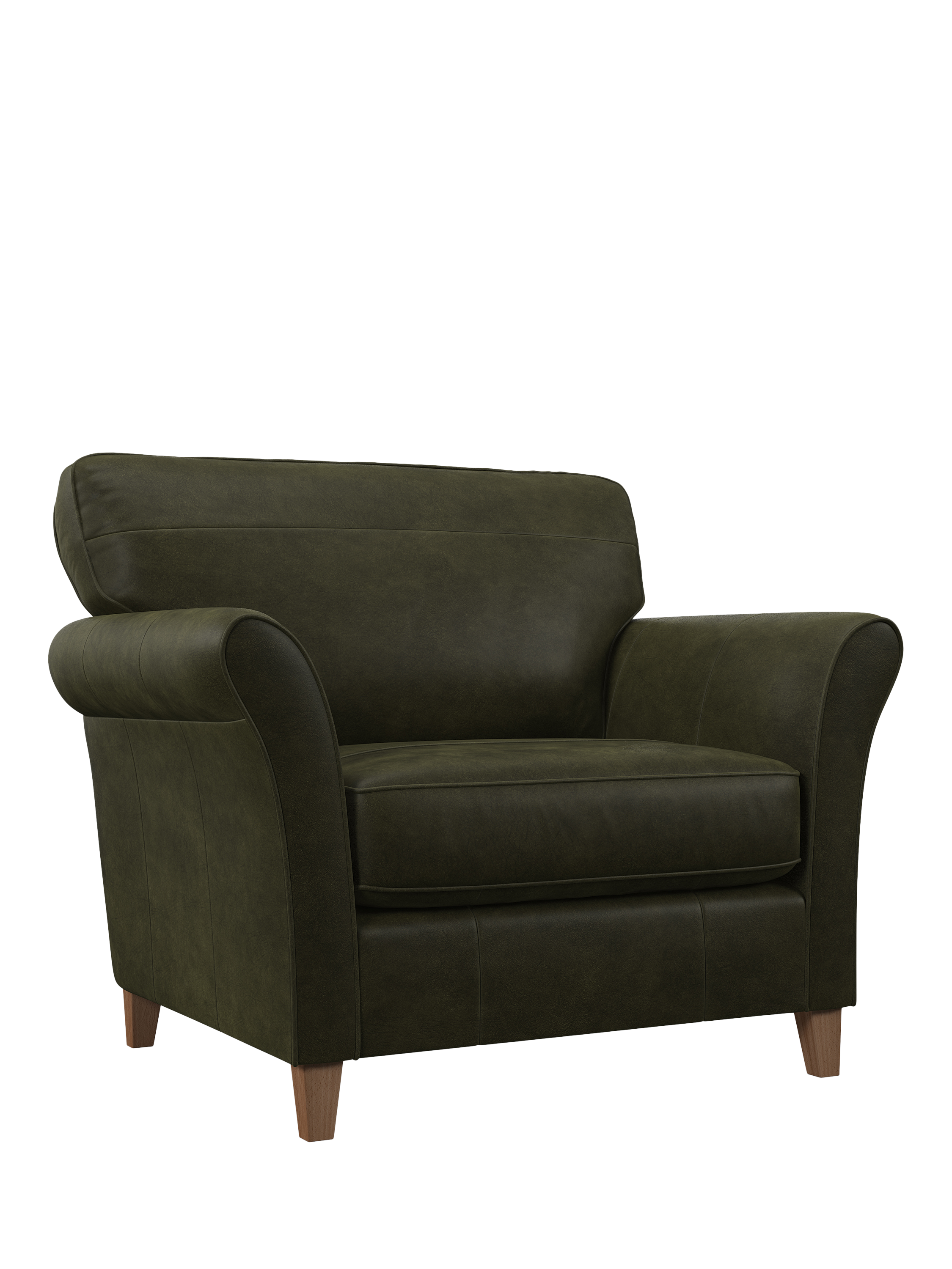 Charlotte II Range, John Lewis Charlotte II Leather Snuggler, Light Leg, Demetra Green