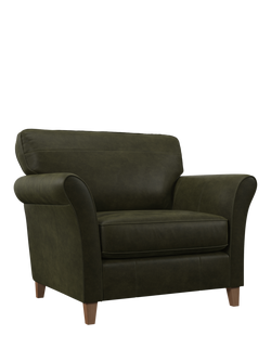 John Lewis Charlotte II Leather Snuggler, Light Leg, Demetra Green