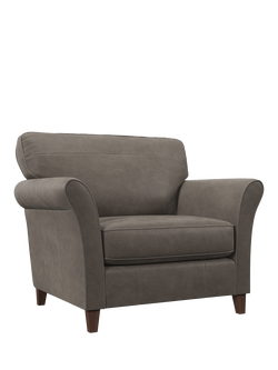 John Lewis Charlotte II Leather Snuggler, Dark Leg, Demetra Grey