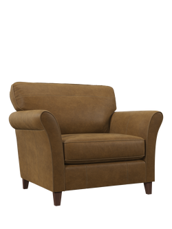 John Lewis Charlotte II Leather Snuggler, Dark Leg, Demetra Light Tan