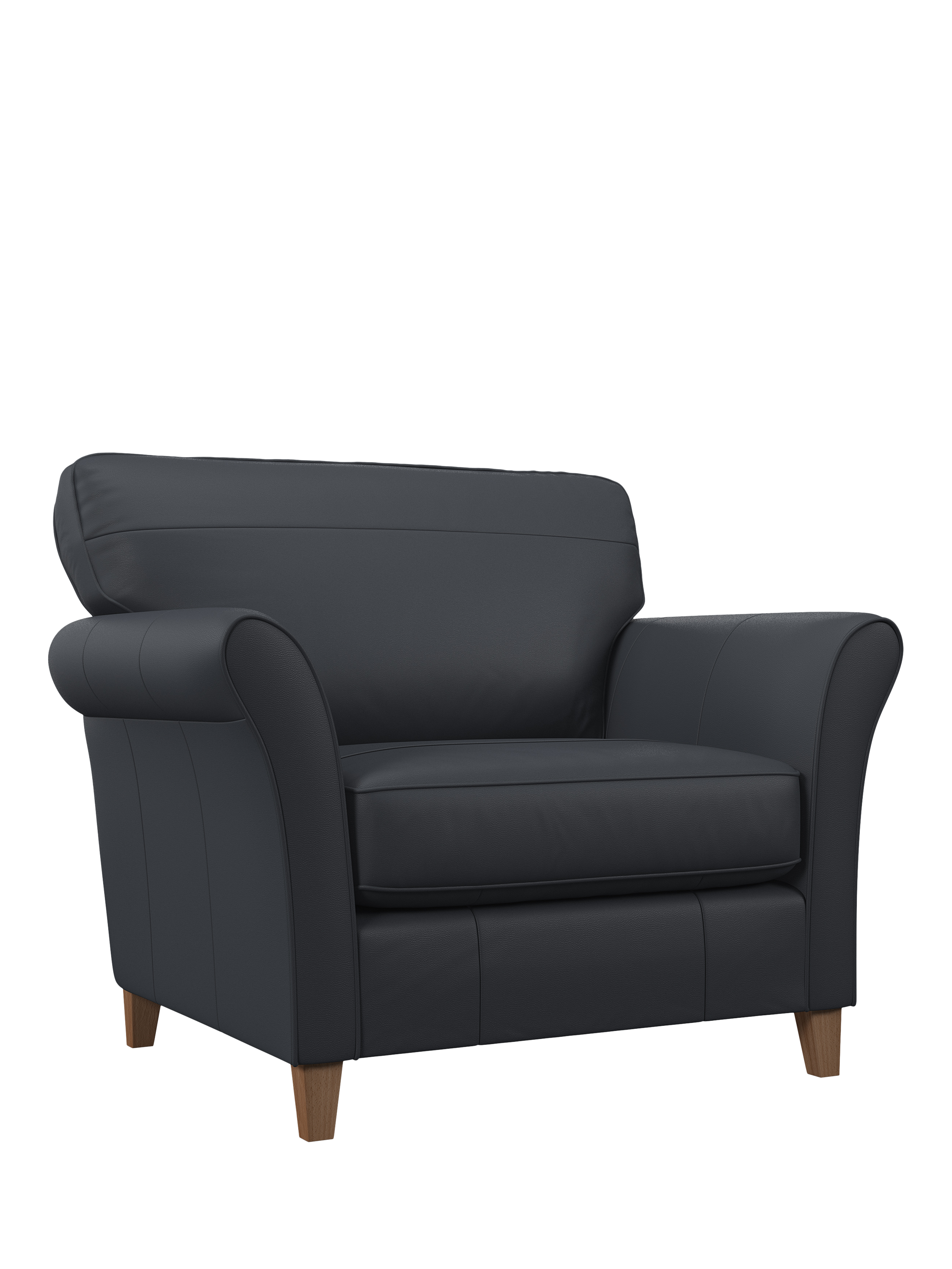 Charlotte II Range, John Lewis Charlotte II Leather Snuggler, Light Leg, Matt Navy