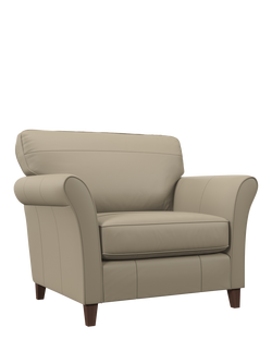 John Lewis Charlotte II Leather Snuggler, Dark Leg, Matt Pearl