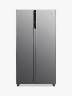 Hoover H-FRIDGE 500 HHSBSO6174XK Freestanding 60/40 American Style Fridge Freezer, Stainless Steel, Stainless Steel
