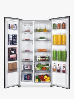 Hoover H-FRIDGE 500 HHSBSO6174XK Freestanding 60/40 American Style Fridge Freezer, Stainless Steel - view 2, Stainless Steel